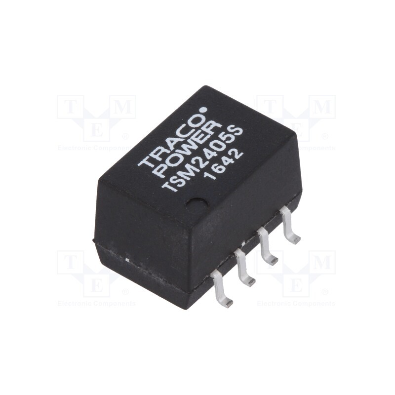 1 pcs x TRACO POWER - TSM 2405S - Converter: DC/DC, 1W, Uin: 21.6÷26.4V, Uout: 5VDC, Iout: 200mA, SMD