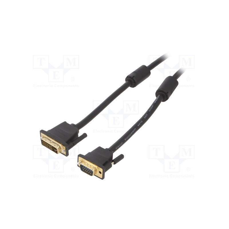 1 pcs x VENTION - EACBG - Cable, D-Sub 15pin HD plug,DVI-I (24+5) plug, PVC, Len: 1.5m