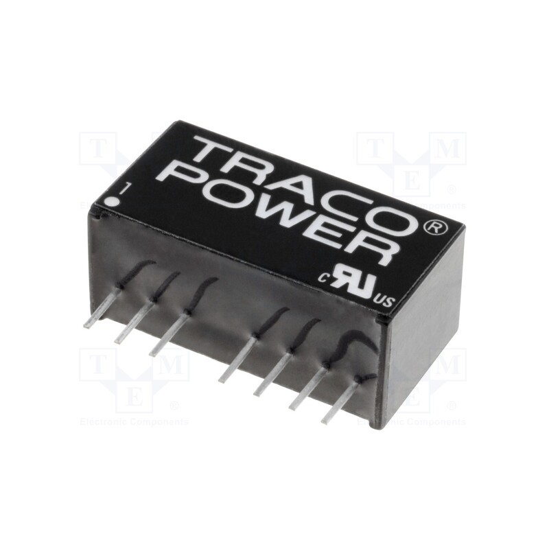 1 pcs x TRACO POWER - TMR 2423 - Converter: DC/DC, 2W, Uin: 18÷36V, Uout: 15VDC, Uout2: -15VDC, SIP8