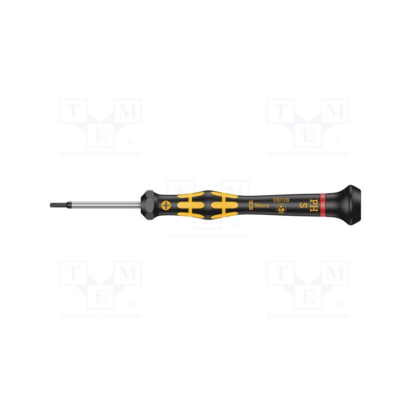 1 pcs x WERA - 5030109001 - Screwdriver, PlusMinus cross PH-type, precision, PH/S1, ESD