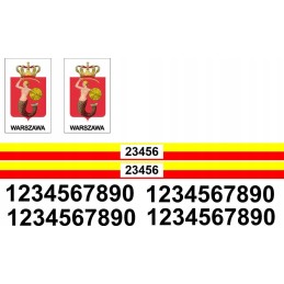 Warsaw taxi marking stickers
