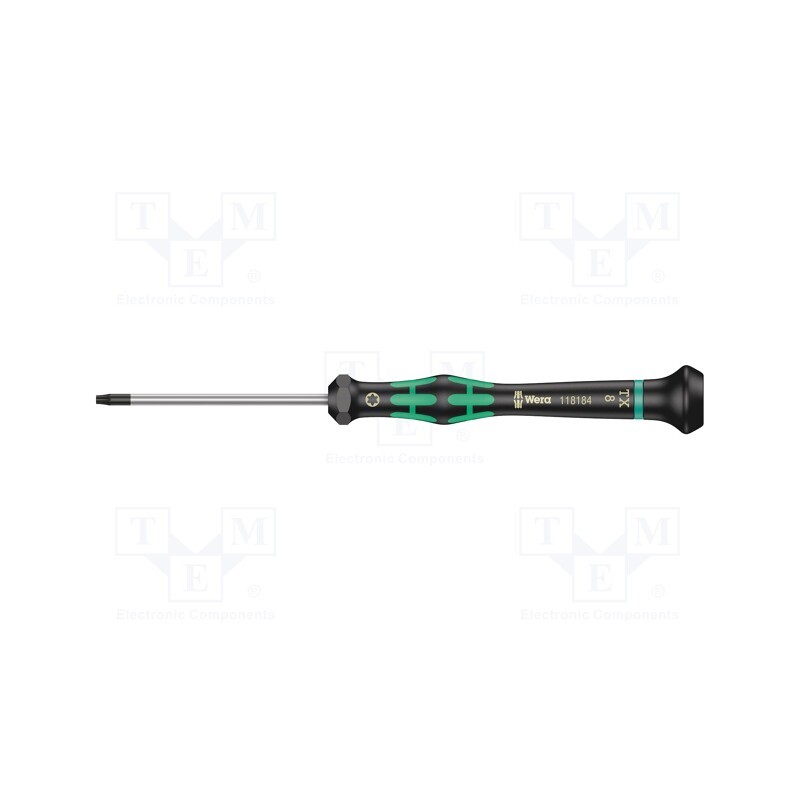 1 pcs x WERA - 5118184001 - Screwdriver, Torx®, precision, TX08, with holding function