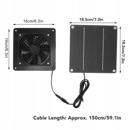 Solar mat fan 12v 10w solar
