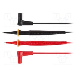 1 set x VELLEMAN - TLM73 - Test leads, Imax: 12A, Len: 0.7m, insulated, black,red