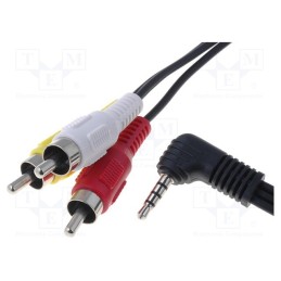 1 pcs x BQ CABLE - CABLE-442/1.5 - Cable, Jack 3,5mm 4pin plug,RCA plug x3, 1.5m