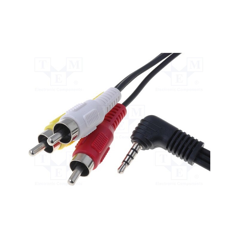 1 pcs x BQ CABLE - CABLE-442/1.5 - Cable, Jack 3,5mm 4pin plug,RCA plug x3, 1.5m