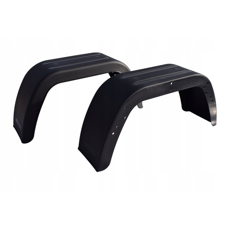 Set of 2x Domar single fender 10 13 with wheel arch holes for the trailer