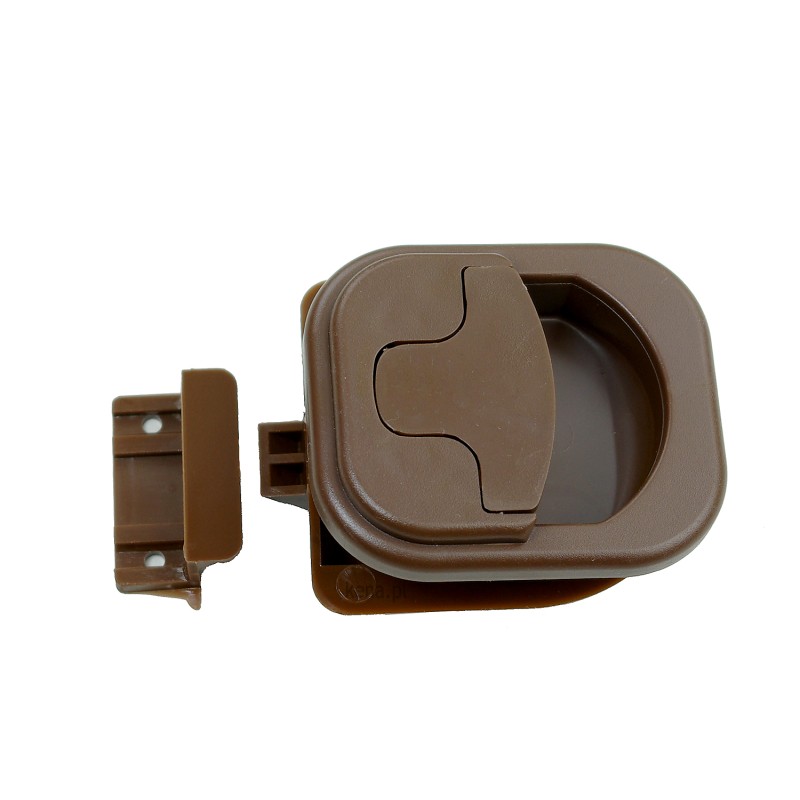 Oval furniture lock for cabinets and doors inside