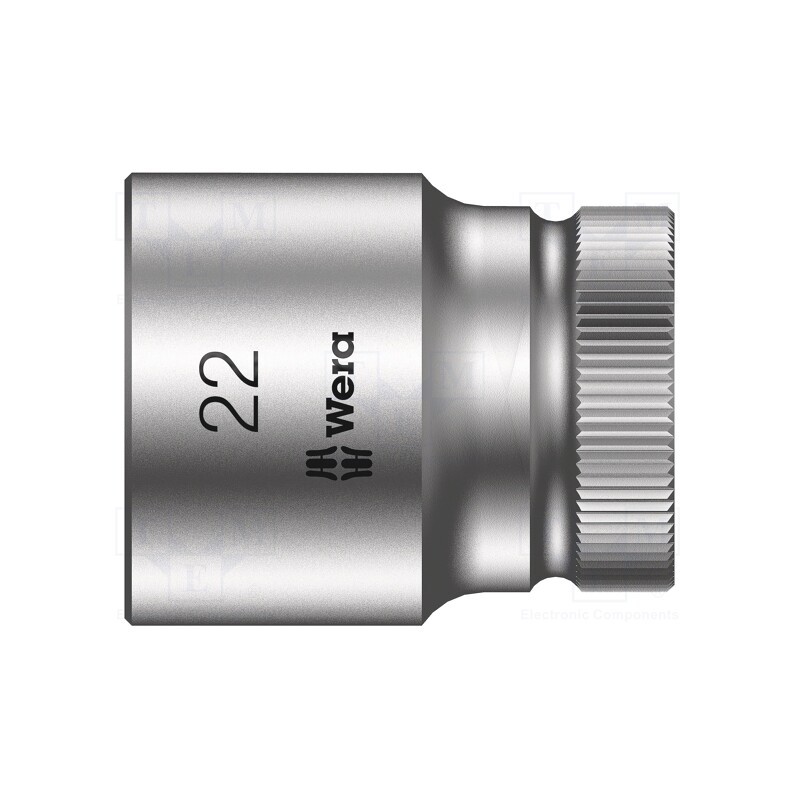 1 pcs x WERA - 5003613001 - Socket, 6-angles,socket spanner, HEX 22mm, 1/2', 37mm, Zyklop