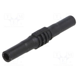 1 pcs x MUELLER ELECTRIC - BU-32601-0 - Socket, 4mm banana, 15A, 1kV, black, nickel plated, insulated