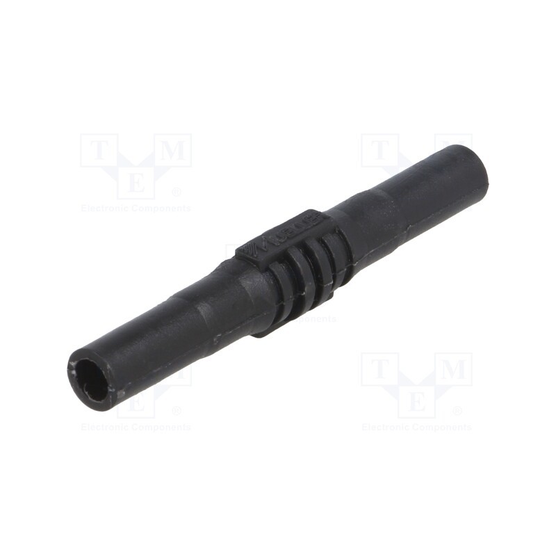 1 pcs x MUELLER ELECTRIC - BU-32601-0 - Socket, 4mm banana, 15A, 1kV, black, nickel plated, insulated