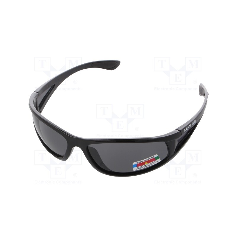 1 pcs x LAHTI PRO - L1501100 - Safety spectacles, Lens: polarised,gray, Resistance to: UV rays