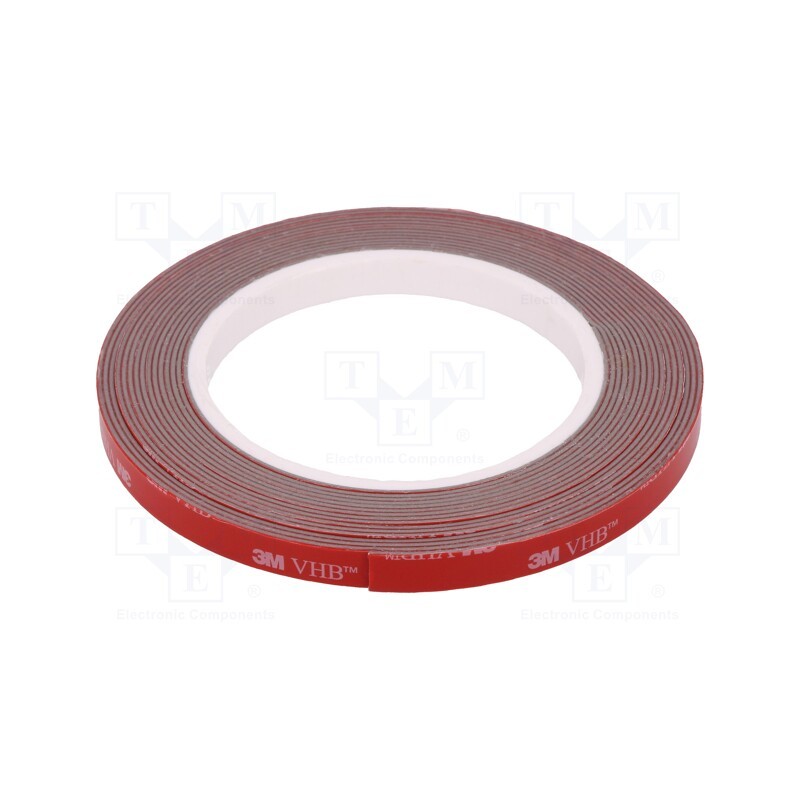 1 rol x 3M - 3M VHB GPH 110 9MMX5M - Tape: fixing, W: 9mm, L: 5m, Thk: 1100um, acrylic, grey, max.230°C