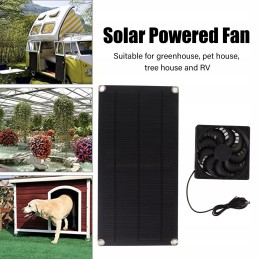 Portable solar powered fan