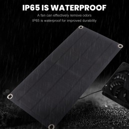 Portable solar powered fan