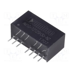 1 pcs x AIMTEC - AM1G-1212SH30-NZ - Converter: DC/DC, 1W, Uin: 9÷18V, Uout: 12VDC, Iout: 83mA, SIP8, THT