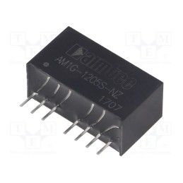 1 pcs x AIMTEC - AM1G-1205S-NZ - Converter: DC/DC, 1W, Uin: 9÷18V, Uout: 5VDC, Iout: 200mA, SIP8, THT