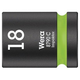 1 pcs x WERA - 5004575001 - Socket, 6-angles,socket spanner,impact, HEX 18mm, 1/2', 38mm