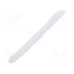 1 pcs x QOLTEC - 52264 - Spiral wrapping, ØBundle : 20mm, white,transparent, L: 10m