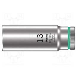 1 pcs x WERA - 5004535001 - Socket, 6-angles,socket spanner, HEX 13mm, 3/8', 64mm