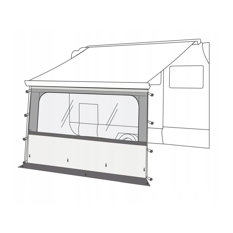 Solar wall for blocker 260 fiamma awning