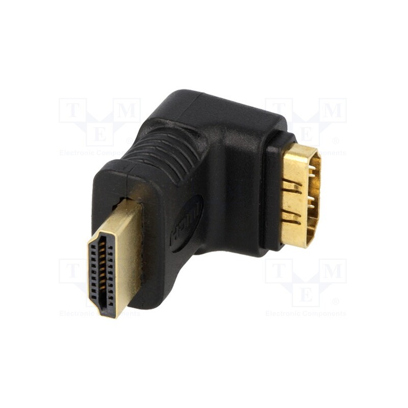 1 pcs x LOGILINK - AH0007 - Adapter, HDMI socket 90°,HDMI plug, black