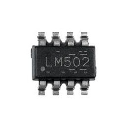 1 pcs : LM74502DDFR - Hot Swap Voltage Controllers 3.2-V to 65-V industrial RPP controller with load disconnect and OVP 8-SOT-23