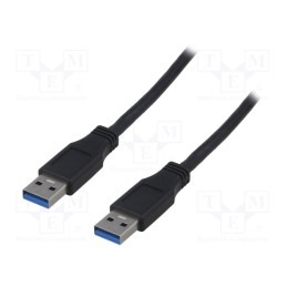 1 pcs x LOGILINK - CU0039 - Cable, USB 3.0, USB A plug,both sides, nickel plated, 2m, black
