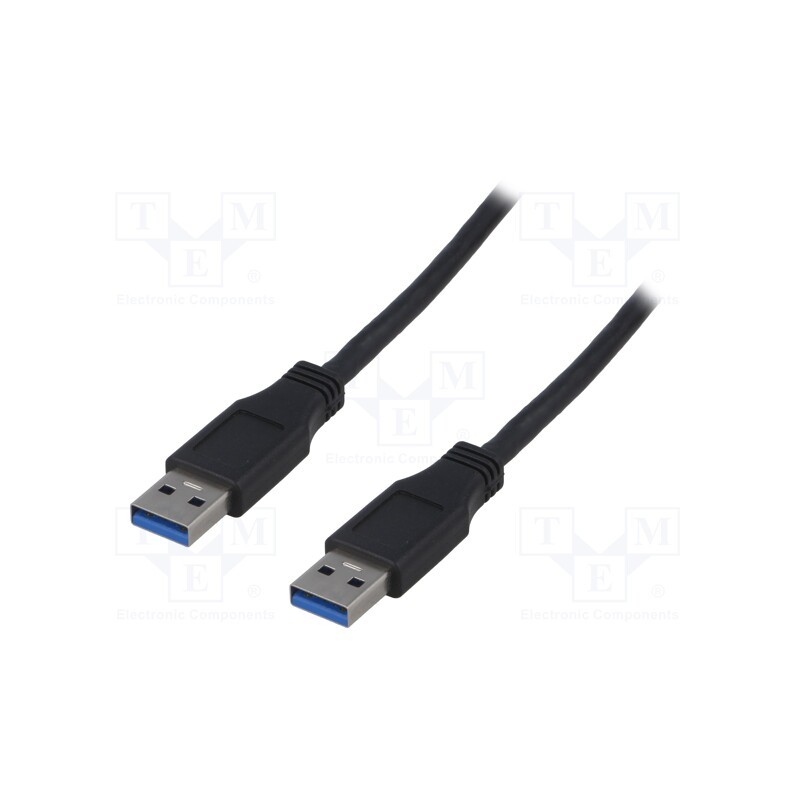 1 pcs x LOGILINK - CU0039 - Cable, USB 3.0, USB A plug,both sides, nickel plated, 2m, black
