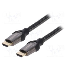 1 pcs x VENTION - VAA-B05-B300 - Cable, HDMI 2.0, HDMI plug,both sides, PVC, textile, 3m, black