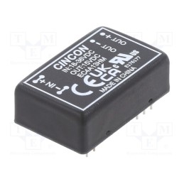 1 pcs x CINCON - EC4A13HM - Converter: DC/DC, 5/6W, Uin: 18÷36V, Uout: 15VDC, Iout: 400mA, DIP24