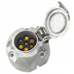 Trailer hitch socket, 7 pin, aluminum, German