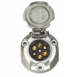 Trailer hitch socket, 7 pin, aluminum, German