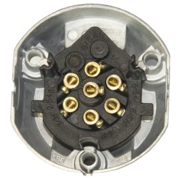 Trailer hitch socket, 7 pin, aluminum, German