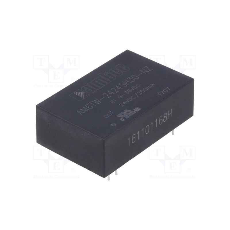 1 pcs x AIMTEC - AM6TW-2424SH30-NZ - Converter: DC/DC, 6W, Uin: 9÷36V, Uout: 24VDC, Iout: 250mA, DIP24
