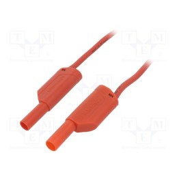 1 pcs x SCHu00dcTZINGER - VSFK 8500 / 2.5 / 100 / RT - Test lead, 32A, banana plug 4mm,both sides, Urated: 1kV, Len: 1m
