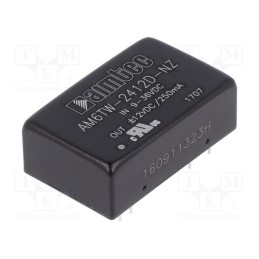 1 pcs x AIMTEC - AM6TW-2412D-NZ - Converter: DC/DC, 6W, Uin: 9÷36V, Uout: 12VDC, Uout2: -12VDC, DIP24