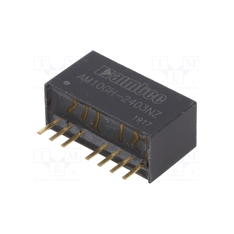 1 pcs x AIMTEC - AM10GH-2403NZ - Converter: DC/DC, 10W, Uin: 9÷36V, Uout: 3.3VDC, Iout: 2.4A, SIP8