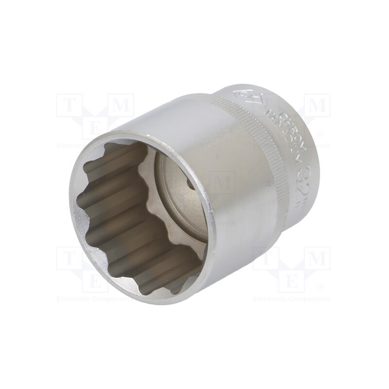 1 pcs x C.K - T4690M 32 - Socket, 12-angles,socket spanner, 1/2', Chrom-vanadium steel