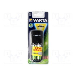 1 pcs x VARTA - MINI CHARGER + 2XAA 2100MAH - Charger: for rechargeable batteries, Ni-MH, Size: AA,AAA,R3,R6