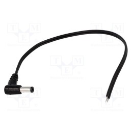 1 pcs x BQ CABLE - DC.CAB.2601.0300 - Cable, 2x0.5mm2, wires,DC 5,5/2,5 plug, angled, black, 3m