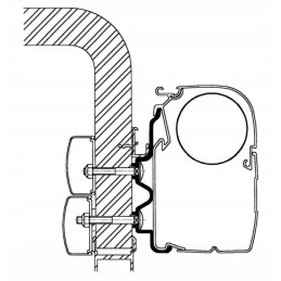 Adapter for hymer exsis camp 4 5m thule awning