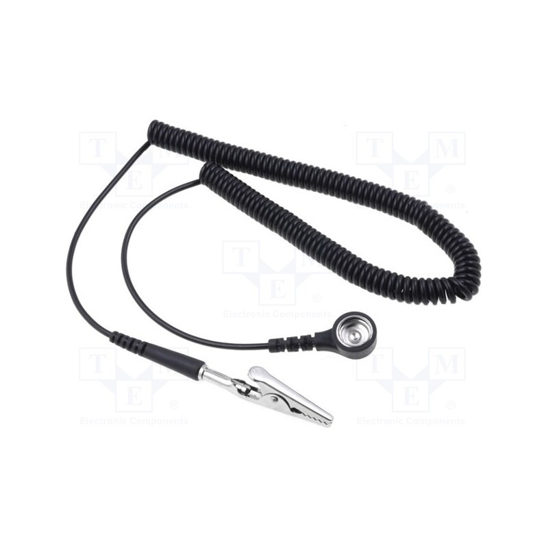 1 pcs x ELME - WIRE BANANA 30-10 HQ - Connection cable, ESD,coiled, 1MΩ, 3m