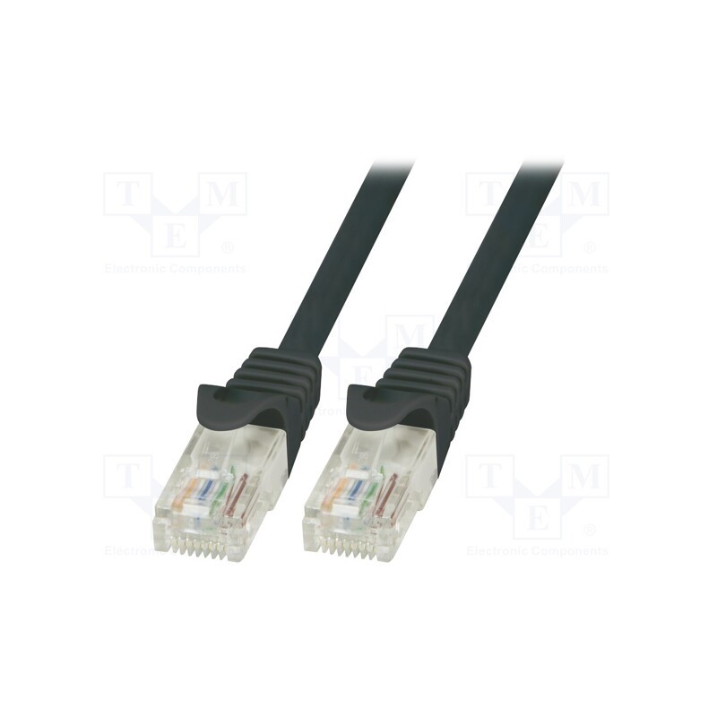 1 pcs x LOGILINK - CP2043U - Patch cord, U/UTP, 6, stranded, CCA, PVC, black, 1.5m, 24AWG