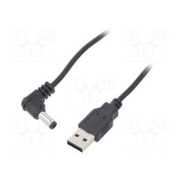 1 pcs x Goobay - 55157 - Cable, USB A plug,DC 5,5/2,1 plug, black, 0.5m, Core: Cu