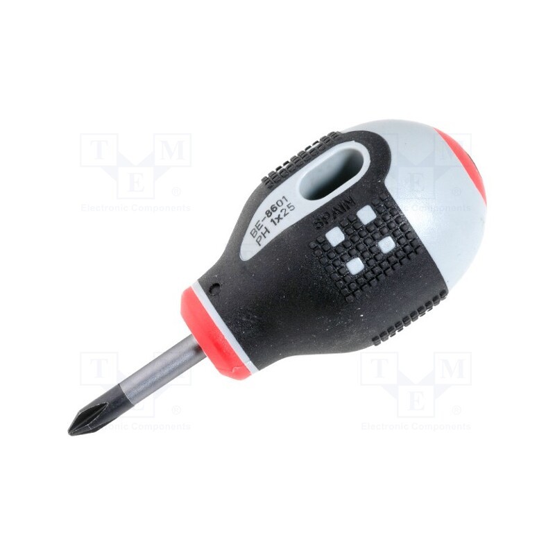 1 pcs x BAHCO - BE-8601 - Screwdriver, Phillips, PH1, Blade length: 25mm, Overall len: 83mm