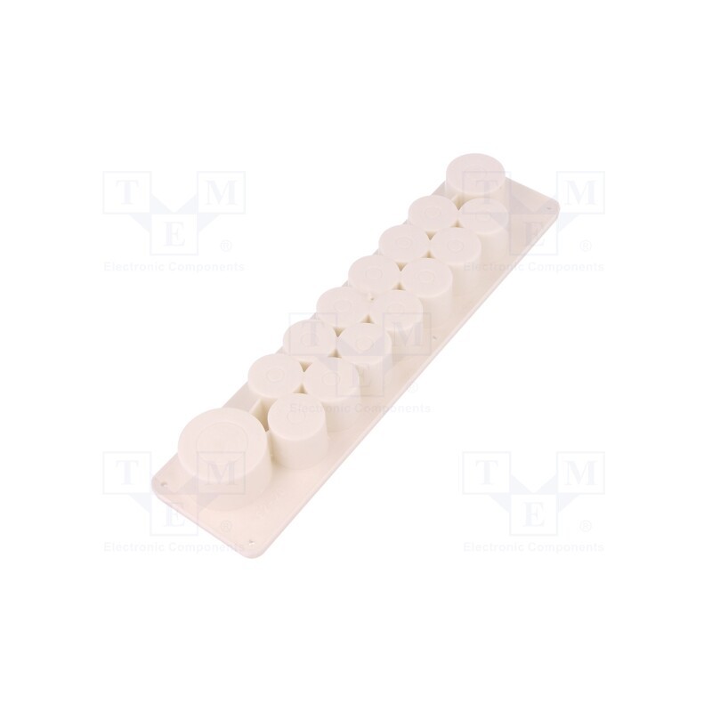 1 pcs x HT HI TECH POLYMERS - HTP-15-TPE -AS - Multigate grommet, elastomer thermoplastic TPE, white, IP30, HTP