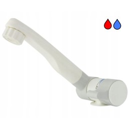 Comet London faucet for a white and gray camper trailer