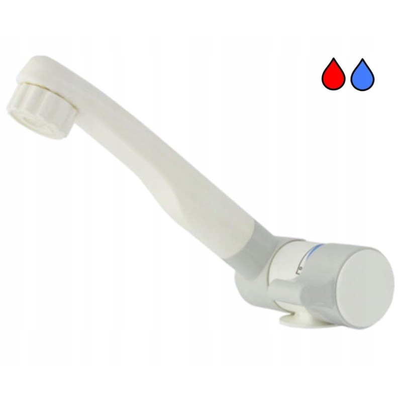Comet London faucet for a white and gray camper trailer