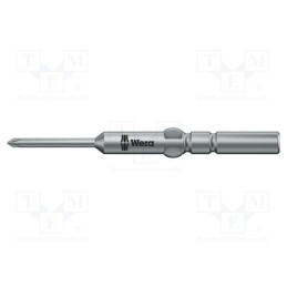1 pcs x WERA - 5135384001 - Screwdriver bit, Phillips, PH0, Overall len: 80mm, Ø: 2.5mm